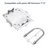 2 Sets Antenna Mast Clamp Cross-Over Bracket Kit with U Bolts for 1"-2" OD Poles, Heavy Duty Mounting Hardware for MINO Yagi TV Antennas, Security Camera, Weather Station view 2