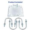 2 Sets Antenna Mast Clamp Cross-Over Bracket Kit with U Bolts for 1"-2" OD Poles, Heavy Duty Mounting Hardware for MINO Yagi TV Antennas, Security Camera, Weather Station view 4