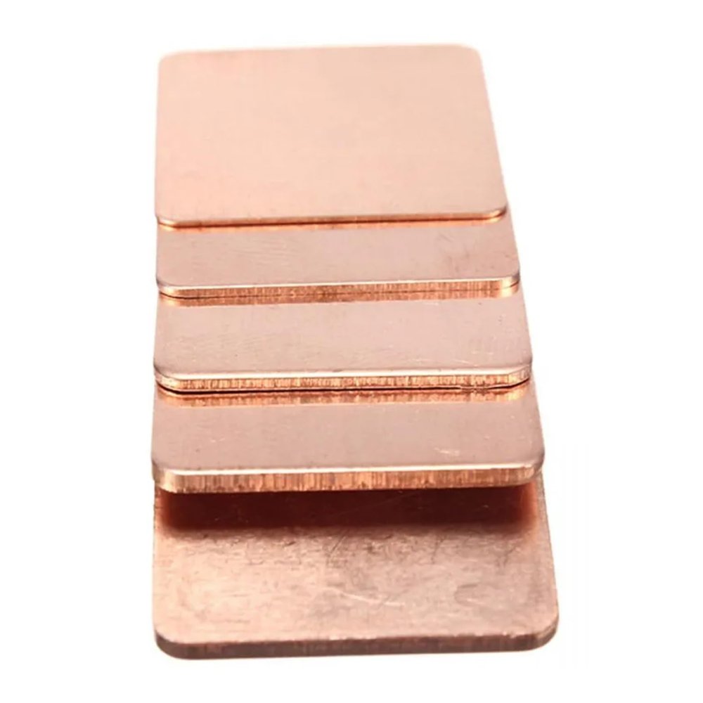 5pcs 0.3mm-2mm Laptop Coppers Sheet Plate Thermal Pad Heatsink Sheet for GPU CPU Chip Cooling (Color : Brass, Size : 15x15x2.0mm)
