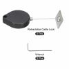 MECCANIXITY Retractable Security Cable Lock,Remote Control Security Lock Rectangular,Remote Control Anti-Lost Rope with Double-Sided Adhesive for TV,DVD,Cup, Phone 2Set Black 39.37" Length view 3