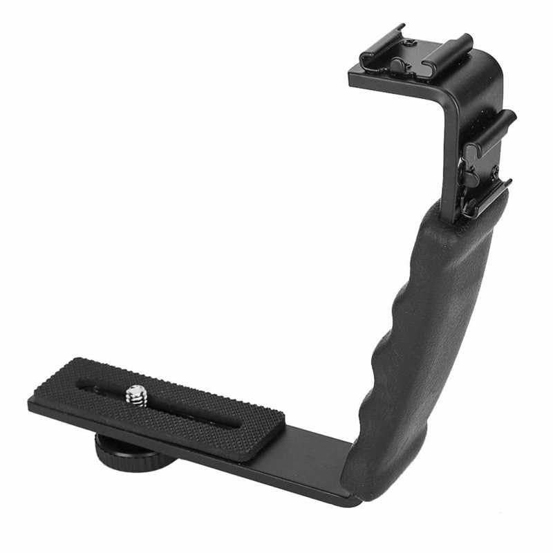 Camera Flash L Bracket Holder Mount Adapter Mount DV Microphone LED Light