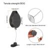MECCANIXITY Retractable Security Cable Lock,Remote Control Arc Terminal Lock,Remote Control Anti-Lost Rope with Double-Sided Adhesive for TV,DVD,Hardware Cable Lock 2Set Black 39.37" Length view 2