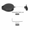 MECCANIXITY Retractable Security Cable Lock,Remote Control Arc Terminal Lock,Remote Control Anti-Lost Rope with Double-Sided Adhesive for TV,DVD,Hardware Cable Lock 2Set Black 39.37" Length view 3