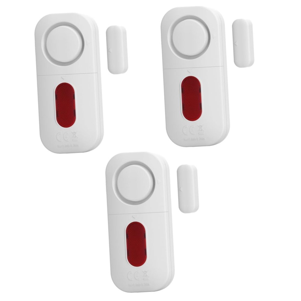 jojofuny 3pcs Door and Window Anti-Theft Alarm Door Alarms for Kids Safety Window Alarm Sensors Door Security Alarm Door Alarm Sensor Alarm for Doors When Opening Abs White