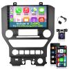 [2+64G] Android 13 Car Radio for Ford Mustang 2015-2020 - Wireless Carplay and Android Auto - 9 Inch Touchscreen Car Stereo with WiFi/GPS/Multiple UI Themes/SWC + AHD Backup Camera view 1