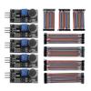 5PCS Microphone Sensor High Sensitivity Sound Detection Module LM393 with 240pcs Breadboard Jumper Wires 20cm 10cm view 1