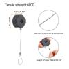 MECCANIXITY Retractable Security Cable Lock,Remote Control Security Lock,Remote Control Anti-Lost Rope with Double-Sided Adhesive for TV,DVD,Cup 1Set Black 35.43" Length view 2