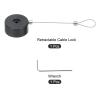 MECCANIXITY Retractable Security Cable Lock,Remote Control Security Lock,Remote Control Anti-Lost Rope with Double-Sided Adhesive for TV,DVD,Cup 1Set Black 35.43" Length view 3