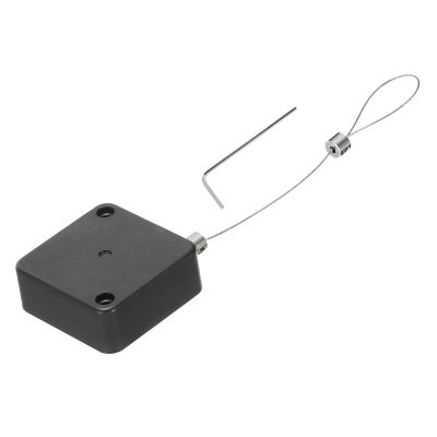 MECCANIXITY Retractable Security Cable Lock,Remote Control Security Lock,Remote Control Anti-Lost Rope with Double-Sided Adhesive for TV,DVD,Cup,Cell Phone 1Set Black 39.37" Length