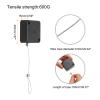 MECCANIXITY Retractable Security Cable Lock,Remote Control Security Lock,Remote Control Anti-Lost Rope with Double-Sided Adhesive for TV,DVD,Cup,Cell Phone 1Set Black 39.37" Length view 2