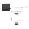 MECCANIXITY Retractable Security Cable Lock,Remote Control Security Lock,Remote Control Anti-Lost Rope with Double-Sided Adhesive for TV,DVD,Cup,Cell Phone 1Set Black 39.37" Length view 3