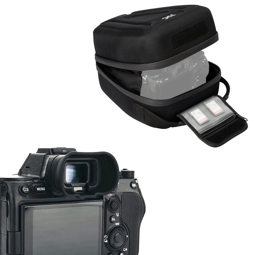 Camera Eyecup + Hard Camera Case: Camera Eyecup for Sony Camera with Hard Shell Camera Case