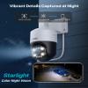 ZOSI 4K PoE Security Camera System with AI Face Person Vehicle Detection, 6 x 8MP 4K Outdoor Auto Tracking PT PoE Camera with Floodlights and 2-Way Audio, 8CH 8MP NVR with 2TB HDD (16CH Expandable) view 3
