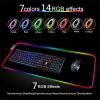 NOLLAM Gaming Mouse Pad Anime Girl Sexy Boobs RGB Backlit Carpet Desktop Mouse Pad Chest Ass Breast Office Home Boy Girl Gift (C,31.49x12 inche) view 2