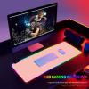 NOLLAM Gaming Mouse Pad Anime Girl Sexy Boobs RGB Backlit Carpet Desktop Mouse Pad Chest Ass Breast Office Home Boy Girl Gift (C,31.49x12 inche) view 4