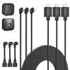 delilyn 3Pack 10ft/3m Power Cable and Adapter for Blink Outdoor 4 (4th Gen), Blink Outdoor/Indoor (3rd Gen)&Blink XT/XT2, Weatherproof Flat Charger Extension Cable with Micro USB Adapter view 1
