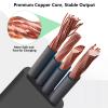 delilyn 3Pack 10ft/3m Power Cable and Adapter for Blink Outdoor 4 (4th Gen), Blink Outdoor/Indoor (3rd Gen)&Blink XT/XT2, Weatherproof Flat Charger Extension Cable with Micro USB Adapter view 4