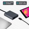 USB C to Ethernet Adapter with Charging for iPhone 15 Pro/Max/Plus, MacBook Pro/Air, iPad Pro, Samsung and More - USB Network Adapter view 2