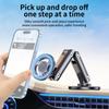 NovelGoal Magnetic Cell Phone Holder Universal 360 Rotation Adjustable Foldable Rotating Magnetic Holder Car Phone Bracket Magnet Mount (Silver) view 3