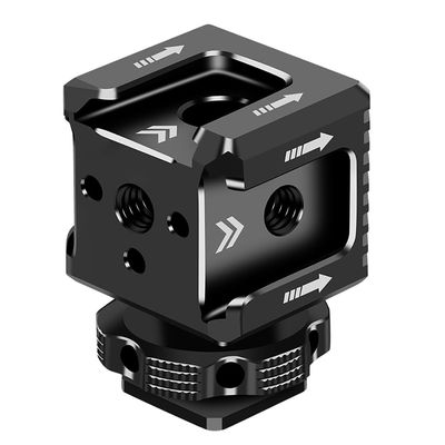 FEICHAO Hot Shoe Mount Adapter 1/4 Screw Hole Triple Holder for Microslr Camera Photography Accessories (1pcs)