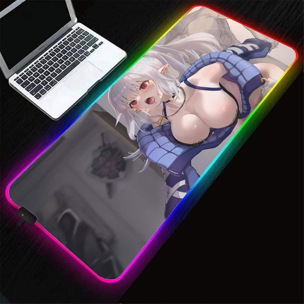 Gaming Mouse Pad Anime Girl Sexy Boobs Computer Mousepad XXL Mouse Pad Gaming RGB Mouse Carpet PC Desk LED Keyboard Pad Sexy Butt Breasts Chest (C,39.37x19.68 inche)