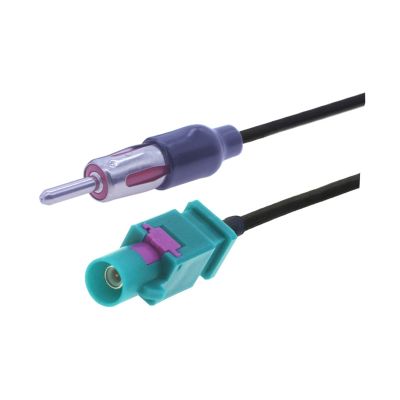 Car Truck Player Stereo Antenna Adapter Antenna DIN Male Plug to Male Aerial Plug FM Converter Cable Fakra Z Male Pigtail (Color : Fakra Z M to L DIN M, Size : 2M)