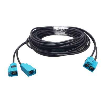 AJOHBM Twin Fakra Z Female to Dual Fakra Z Female Jack RG174 Cable Adapter Audio Antenna Adaptor for VW (Color : FakraZ 2F to Twin F, Size : 1.5M)