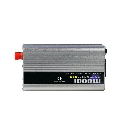 1000W Inverter CE Certified 12V/24V Modified Wave Inverter (Color : Silver, Size : 12V to 220V)