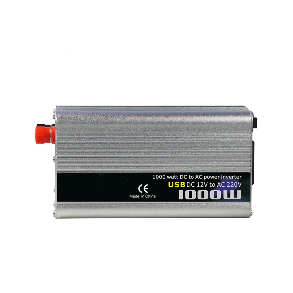 1000W Inverter CE Certified 12V/24V Modified Wave Inverter (Color : Silver, Size : 12V to 220V)