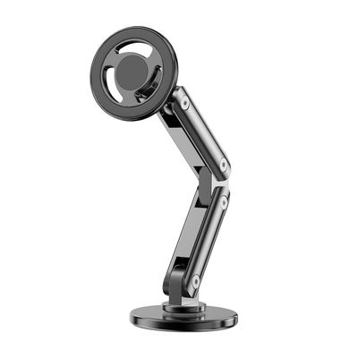 NovelGoal Magnetic Cell Phone Holder Universal 360 Rotation Adjustable Foldable Rotating Magnetic Holder Car Phone Bracket Magnet Mount (Black)