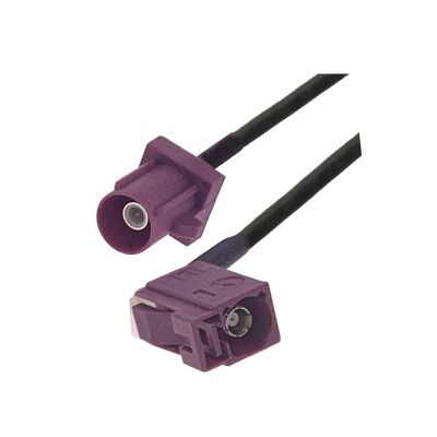 AJOHBM RAL 4004 Fakra D Male/Female 50 Ohm RG174 Cable GSM Antenna Extension Cord RF Coaxial Pigtail for GSM Cellular Phone (Color : Fakra D M to F90, Size : 2.5M)