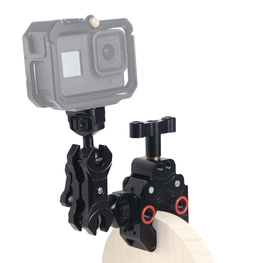 BGNing Super Clamp Crab Pliers Clip Crab Claw Clamp Articulated Magic Arm Tongs Pliers Clip Flash Stand for DSLR Camera Tripod Monopod Studio Flash Light (w Dual Arri Pins Arm)