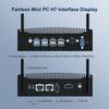 Fanless ITX Mini PC, Industrial PC Windows 11 pro, Core i5 10210U, 32GB DDR4 RAM 512GB SSD, Dual HD, 2-display, RS232 COM, Dual RJ45 LAN, Dual Band Wifi, BT4.2, SIM Slot, 4G Module, FP1 9Pin, WOL view 2