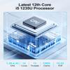 VENOEN 12Th Gen Mini PC Core i5 1235U (10C/12T), Industrial PC i5, 8GB DDR5 128GB SSD, 2X HD, 2X RS232 COM, RJ45 LAN, WiFi, BT4.2, 4G SIM Slot, Win 11pro Mini Computer for Business/Offcie/Home view 2