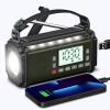 PRUNUS 924 10000mAh Hand Crank Radio, AAA Batteries Powered Emergency Radio Solar, NOAA Weather Radio AM/FM/SW, USB Charging, Torch& Reading Light, SOS Alarm, Power Bank, Compass for Camping view 1