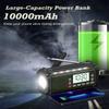 PRUNUS 924 10000mAh Hand Crank Radio, AAA Batteries Powered Emergency Radio Solar, NOAA Weather Radio AM/FM/SW, USB Charging, Torch& Reading Light, SOS Alarm, Power Bank, Compass for Camping view 2
