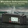 PRUNUS 924 10000mAh Hand Crank Radio, AAA Batteries Powered Emergency Radio Solar, NOAA Weather Radio AM/FM/SW, USB Charging, Torch& Reading Light, SOS Alarm, Power Bank, Compass for Camping view 3