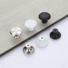 JCAKES Stainless Steel Mushroom Kitchen Cabinet Knobs and Handles for Furniture Drawer Knobs Kitchen Drawer Handles Retro Knob 1Pcs (Color : White-Dia.27) view 1