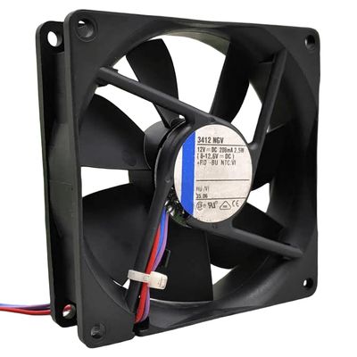 12V 3412NGV 208mA 2.5W 9225 Cooling Fan 92X92X25MM 3-PIN 3412 NGV