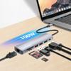 Manhattan 7 in 1 USB C Docking Station Hub with 100W Power Delivery, 4k HDMI, 2 USB-A 3.2, 1 Gigabit RJ45 Port, SD & microSD Card Slot - Multiport Adapter3 Yr Mfg Warranty- 153966 view 2