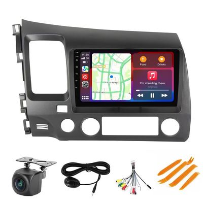 Biorunn Radio Stereo for Honda Civic 2006-2011 LHD (8GB+256GB), Android 9 Inch 8-Core GPS Navi Car-Play Android Auto Head Unit IPS FM AM RDS SWC DSP 5GWiFi