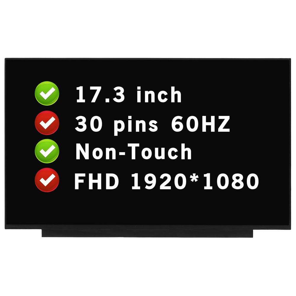 BTSELSS 17.3" Screen Replacement Compatible with Dell Precision 17 7760 FHD 1920 * 1080 30 pins LCD Non-Touch Display Panel (Not for HD+)
