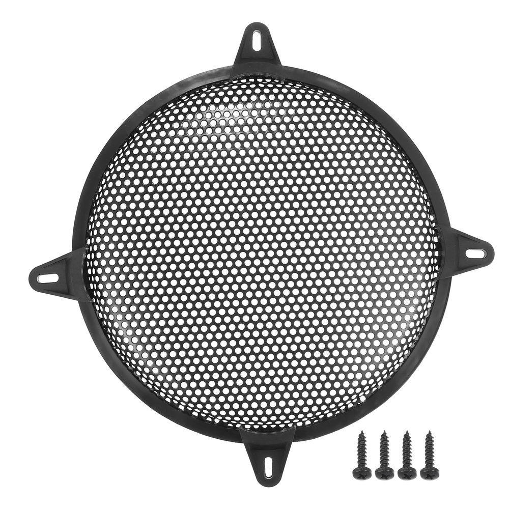 ACROPIX Universal 10" Car Speaker Grills Cover Mesh Round 10 Inch Audio Speaker Subwoofer Guard Protector Case with Screws and Clips Iron Black - Pack of 1