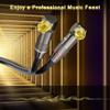 Right Angle RCA Cable 50 FT, 90 Degree 2RCA to 2RCA Stereo Audio Cable, Zinc Alloy Shell, Gold-Plated Plug, 2 RCA Audio Cord, for Home Theater, Subwoofer, HDTV, Amplifier, Hi-Fi System, Car, Speaker view 3