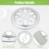ACROPIX 3" Car Speaker Grills Cover Round 3 Inch Audio Speaker Subwoofer Guard Protector Case with Mounting Screws ABS Silver Tone - Pack of 2 view 4