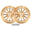 ACROPIX Universal 4" Car Speaker Grills Cover Round 4 Inch Audio Speaker Subwoofer Guard Protector Case with Mounting Screws ABS Gold Tone - Pack of 2 view 1