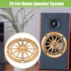 ACROPIX Universal 4" Car Speaker Grills Cover Round 4 Inch Audio Speaker Subwoofer Guard Protector Case with Mounting Screws ABS Gold Tone - Pack of 2 view 3