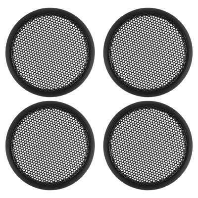 ACROPIX Universal 1.5" Car Speaker Grills Cover Mesh Round 1.5 Inch Audio Speaker Subwoofer Guard Protector Case Iron Black - Pack of 4