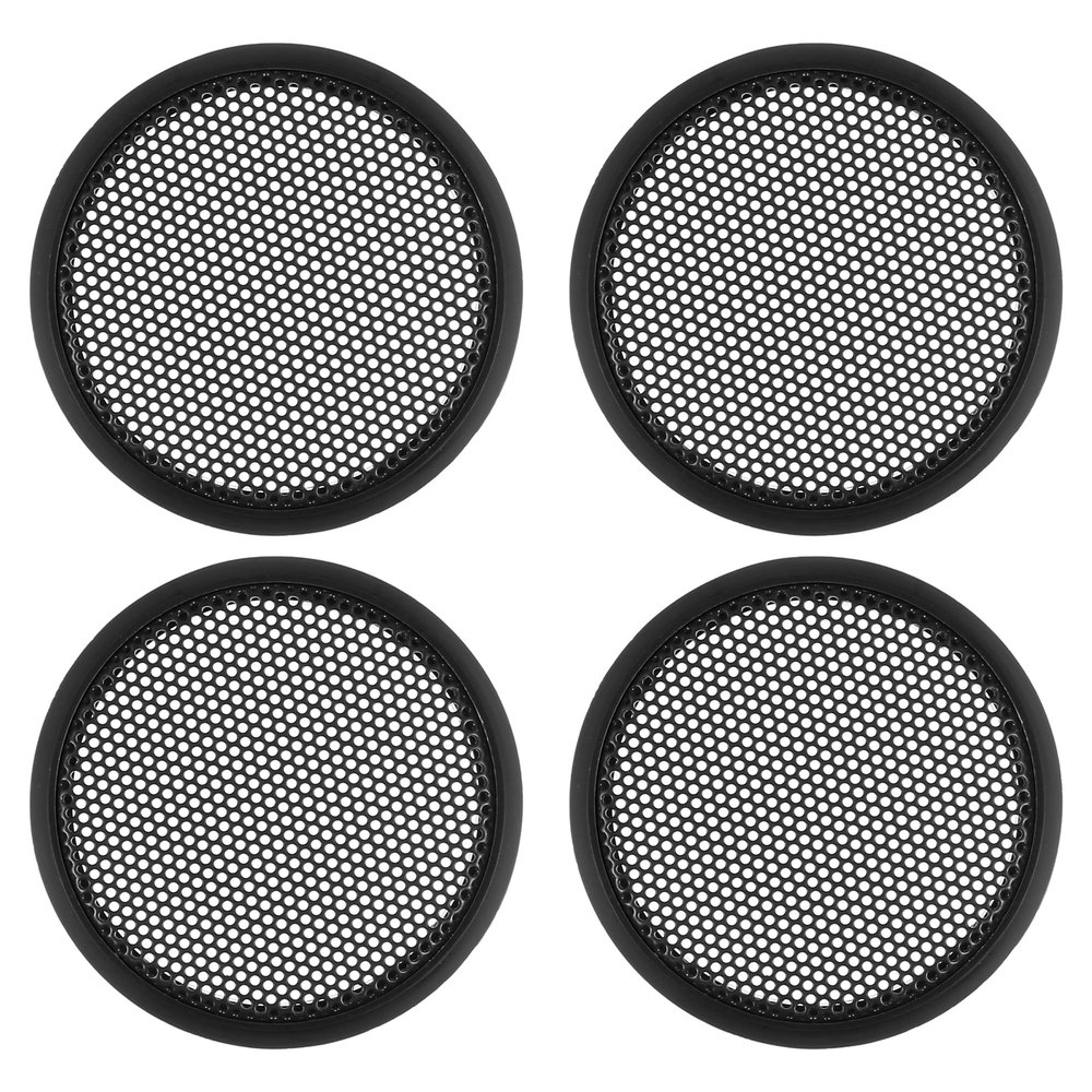 ACROPIX Universal 1.5" Car Speaker Grills Cover Mesh Round 1.5 Inch Audio Speaker Subwoofer Guard Protector Case Iron Black - Pack of 4