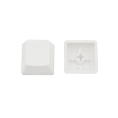 Elacgap OEM Profile White Blank Keycaps PBT Material 1U R4 Keycap for MX switches Mechanical Keyboard (White, 100pcs)